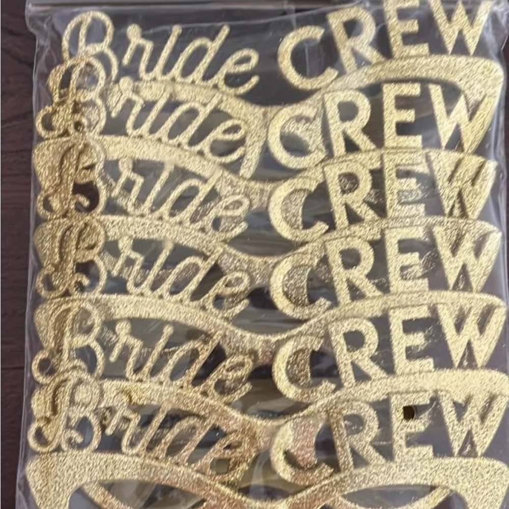 Gold Glitter Bride Crew Party Decorations
